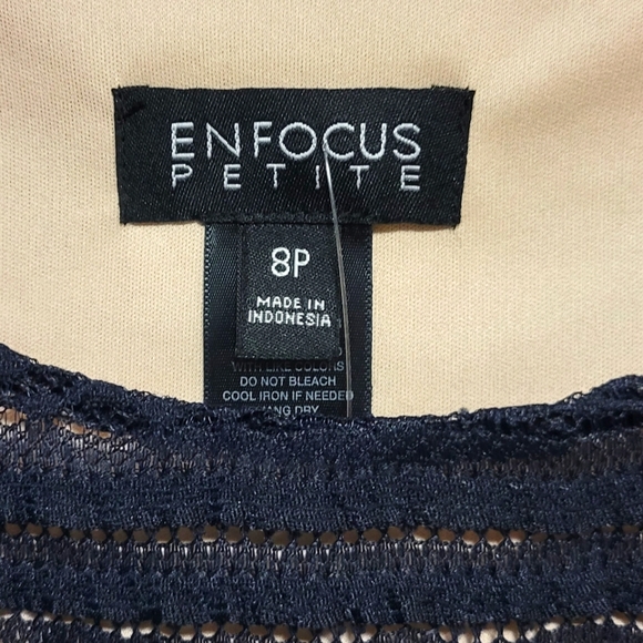 NWOT ENFOCUS PETITE LACE DRESS 8P - Picture 5 of 8